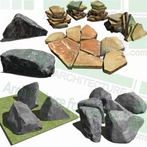 Stone 3D models for SketchUp