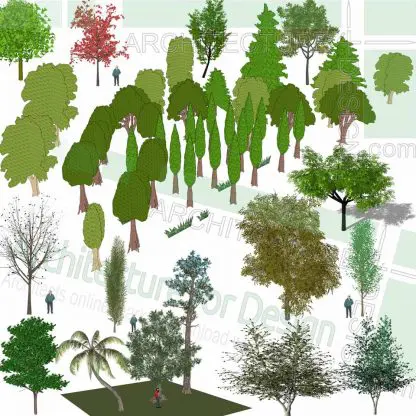 trees SketchUp models