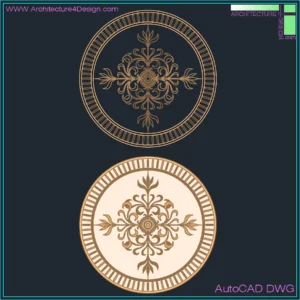 Circular floor design DWG