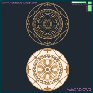 Round floor design DWG