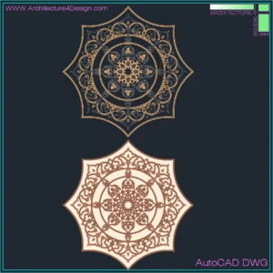 Octagonal floor design DWG