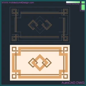 Rectangular floor design DWG