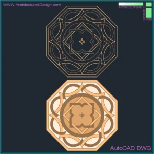 Octagonal floor design DWG