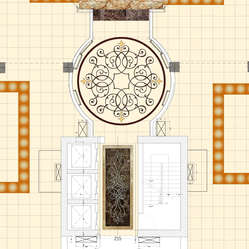 waterjet flooring inlay