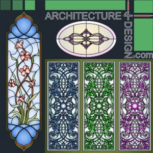 AutoCAD Stained Glass Design Collection