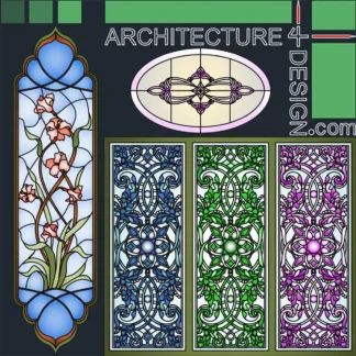 AutoCAD Stained Glass Design Collection