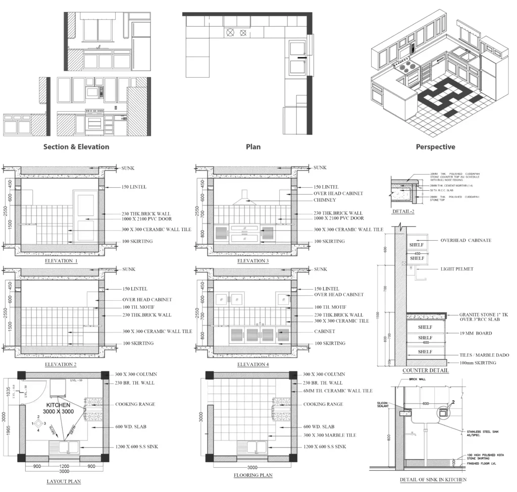 Kitchen layout sample