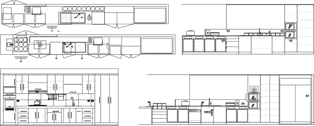 Placing kitchen appliances