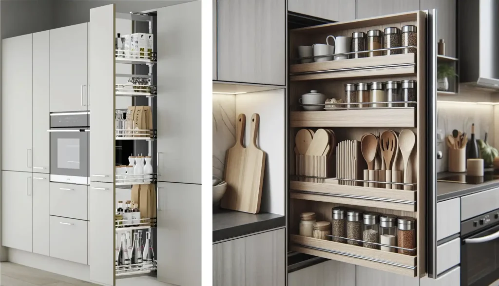 Pull-out larder units