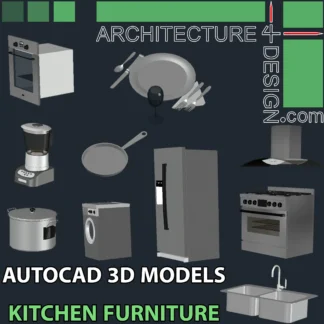 Kithen 3d furniture- AutoCAD DWG